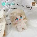 Stuffed Doll 10cm Cute Anime Girl Doll with Colorful Hair Big Eyes Unfinished Plush Toy for Kids Girls Pretend Play Game Naked Cotton Doll. 