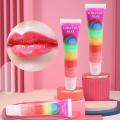 Rainbow Lipstick Colorful Tear Lip Gloss Waterproof Long Lasting Moisturizing Sequins Jelly Shine Glitter Lip Gloss Lips care. 