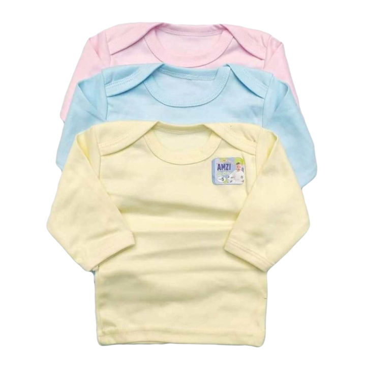 Pack Of 3 Baby Vest Inner Full Sleeve new born baby inner vest full sleeve  winter baby inner vest White Shirts (Pack Of 3) All size available Rafias collection