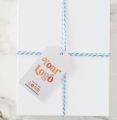 100 Pcs Rectangular Custom hang tag printing. 
