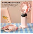 USB Handheld Mini Fan Foldable Portable Neck Hanging Fans 5 Speed Rechargeable Fan with Phone Stand and Display Screen. 