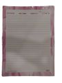 Pack of 60 Assignment Paper Sheets - Colored Border (Narrow Lining). 