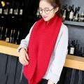Women Lady Scarf Scarves Neckerchief Knitting Keep Warm Loops Winter Soft Solid Color(Red Int: One size)（available）. 