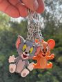 New Trending Imported Quality Tom and Jerry Soft Silicone 3D Cartoon Random style Rubber Keychain Chain Keyring Bag Keyring Ornament Accessories Children's Toys Birthday Gifts for Girls Bag Hanging Accessories / Keychain. 