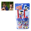 Mickey Mouse Walkie-Talkie Pair Set For Kids - Range Upto 50cm - Battery Operated - Red. 