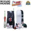Pack of 10 - Professional Cricket Kit For Adults Gray Nicolls (Hard Ball Cricket Bat + Hard Ball + Gloves + Cricket Kit Bag + Helmet + Under Guard + Leg Pads + Elbow Pads + Thigh Pads). 
