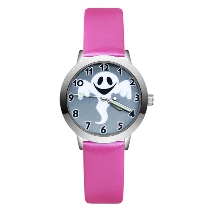 Cartoon Halloween Ghost Style Children's Watches Boys Kids Student Girls Quartz Leather Wrist Watch Ja58