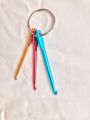 Mini Crochet Hook Set on a keychain – 3 sizes (3mm, 4mm and 5mm) – Crochet Multi Tool. 