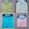 [Pack of 4] Raglan 2 colors button Full sleeves T shirts for men and women Random Colors. 