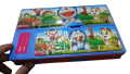 Large 6 Button Pencil Box Length 10 inch Width 6 inch School Box Character Double Sided Plastic Pencil Box Pack of 01 Pcs. 