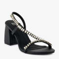 ECS Crystal Line 3 Inch Heel Sandals For Women. 