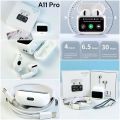 Newest A11 Pro tws earphones  sport game earbuds with a touch screen Enc. 