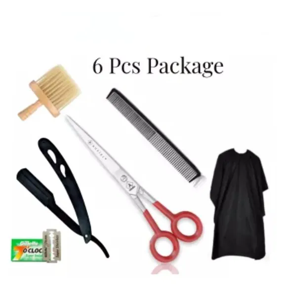 Professional%20Stainless%20Steel%20Home%20Hair%20Cutting%20Scissors%206%20Pcs%20Set%20Including%20Scissor,%20Razor,%20Apron,%20Hair%20Cleaning%20Brush,%20Comb%20and%20Blades%20Hair%20Accessories%20for%20Men%20and%20Women%20Hairdresser%20Home,%20Barber%20Hairdressing%20Supplies%20Tools%20-%20Image%202