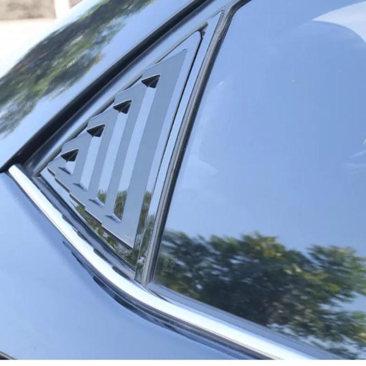 Toyota Corolla 2015 Bright Black Side Window Louver Shutter Cover Trim  Toyota Corolla 2015- Rear Window Quarter  Louvers