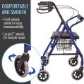 lifecare Enterprises Drive Medical Four Wheel Walker Rollator with Fold Up Removable Back Support,. 