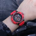 Megir brand fashion business, large dial, timepiece, sports, silicone, date, quartz men's watch. 