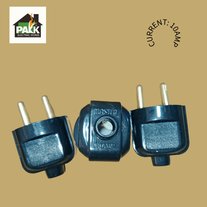 Standard 2-Pin Round Electrical Plug 13Amp ~250V - Secure Power ...