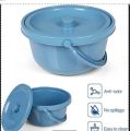 Commode  Bucket Commode pot round Commode Wheelchair bowl Round with Handle and Lid. 