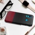 lthmy for Huawei P Smart Pro 2019 Back Case Ultra Slim Fit Contrast Color Hard PC Leather Cover. 