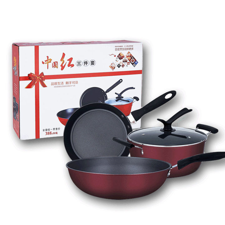 Lot Imported 3 in 1 Cookware Set, I R Polo Club, 3 piece high-quality non-stick cookware set