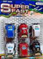 (Pack of 6) Super Fast Toy Car - Military / Army War Series. 
