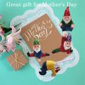 4Pcs Funny Garden Gnomes, Fairy Garden Gnome Miniature Decorations. 