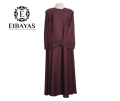EIBAYAS - Umbrella Maxi Style Abaya Material Nida Fabric 100% Black Nug Bazu Design for Girls And Woman With Fast Delivery. 