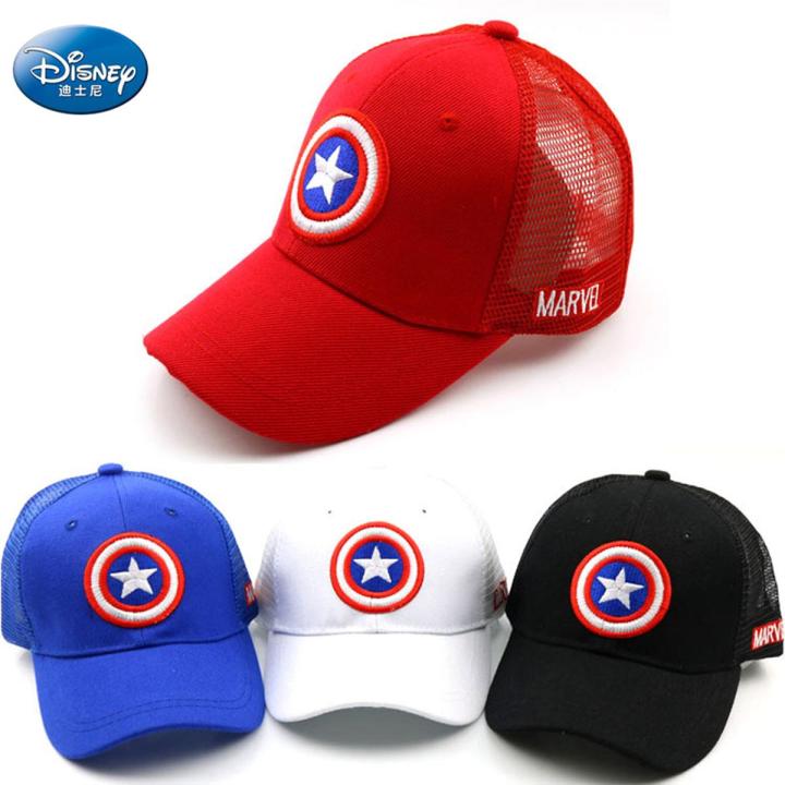 Disney Anime Cartoon Captain America Hat For Kids Boy Girl Autumn Baby Baseball Cap Children Hip Hop Sun Hats Kids Snapback Caps