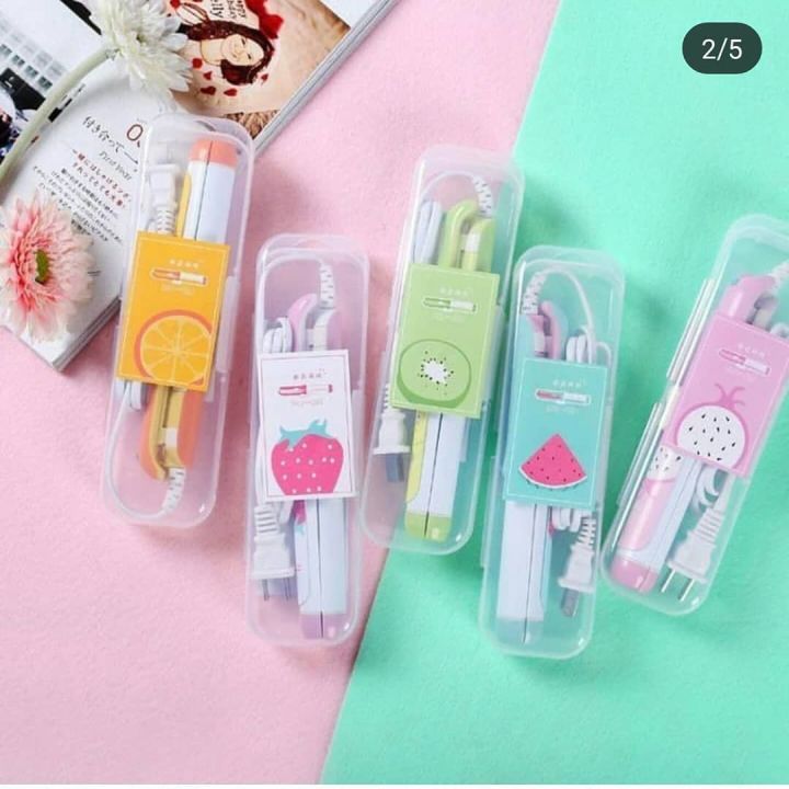 Mini Hair Straightener Mini portable flat iron straightener Travel Size Portable Mini Electronic Hair Straightener Electronic ceramic fast hair straightener mini hair straightener and straightener Mini Hair Straightener 2 in 1 Reliance store