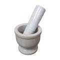 Marble Langri for Grinding Chillies Mixing & Mincing Kithen Lungri Kitchen, Morter and Pestle Set, Bowl Polished Natural Marble Stone, Grinder and Crusher Medicine Hawan dasta,  300 ml. 