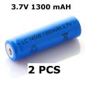 2X 3.7V Li ion cell rechargeable lithium battery 14500 AA size. 
