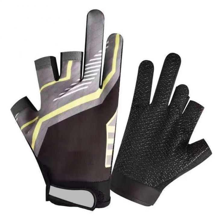 [HOT] Fishing Men's Gloves Women Waterproof Three Finger Cut Anti-Slip Angling Cycling Fishing Lures Barb Protection Catch Fish Gloves