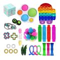 NYT 25Pcs/30Pcs Creative Adults Fidget Toy Set Cheap Sensory Fidget Toys Pack Children Squishy Sensory Antistress Relief Figet Toys. 