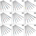 6pcs Diamond Nail Drill Bit Set Milling Cutter for Manicure Nail Files Art Tools. 