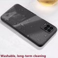Oppo A54 4G Soft Silicon Matte Black Back Cover Case Airbag Antishock With Camera Protection Bump. 