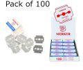 Corn Plane Blades, Double Razor Blades, 100 Pieces Replacement for Pedicure Corn Planes and Callus Shavers (Blades Only), Stainless Steel Foot Callus Remover Blades for Men and Women. 