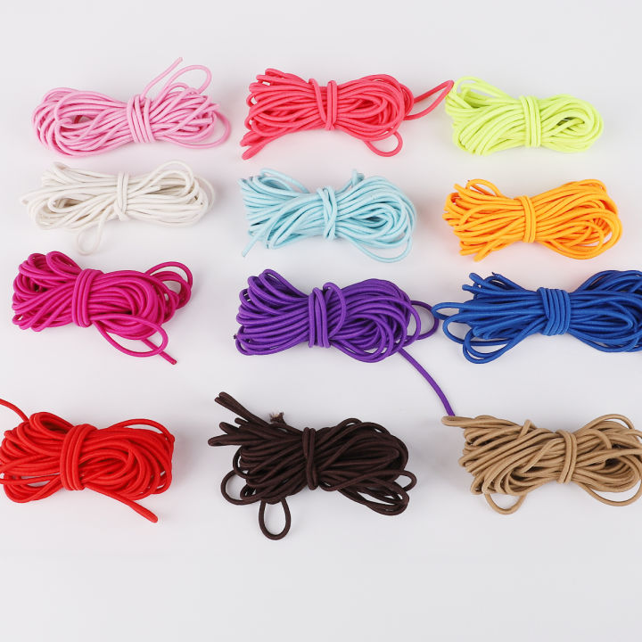 High-Quality 2.5mm Colorful High-Elastic Round Elastic Band Round Elastic Rope Rubber Cords Elastic Line DIY Jewelry Findings