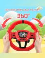 Steering Wheel Toy with Sound & Stand | Kids Electric Early Education Simulation | Driving Toy with Music and Light | Easy to place and use | Pretend Driving Toy for Boys and Girls. 