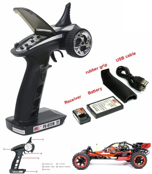 Flysky FS-GT2B 2.4G 3-Channels Remote control transmitter receiver buggy