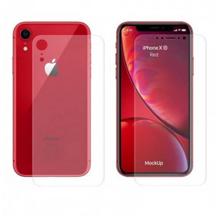 IPHONE XR FRONT AND BACK JELLY CLEAR HYDROJELL