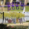 Clip & Hang 185CM Portable Clothesline With (12) Clip - Elastic, Windproof & Eco-Friendly for Travel & Home Use. 