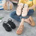 New Mesa high heeled clip on sandals with exposed toes sponge cake thick soled Roman beach shoes. 