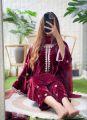 BBA | Stitched Shaneel Embroidery Pocket 2 Piece Dress For Women's Fashion. 