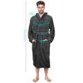 Bathrobes For Men Fleece Hooded Dressing Gown Super Soft Cozy Hooded Plush Loungewear. 