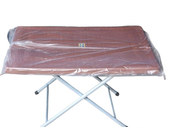 Rattan Folding Table Steel Plastic with Beautiful Design and easily folded , together  and stored