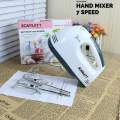 FRAKIN Scarlet Beater Electric Egg Beater Hand Mixer with Stainless Steel ATTACHMENTS (Includes Components : 1 Hand Mixer & 2 Hooks Set). 
