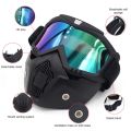 OIMG Motorcycle Motorbike Riding Helmet Goggles Full Face Mask Shield Glasses Eyewear. 