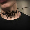 【Good-Love Store】Devil Neck Stickers and Proof Men and Women Body Art Fake Tattoos Temporary Simulation Cool Arm Stickers. 