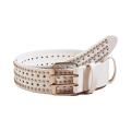 Cyberpunk Women Belts with Double Pin Buckle Light Luxury All-match Waistband. 
