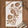 Big Orchids Flower  Reusable Stencil Airbrush Painting Wall Art DIY Home Decor Scrap booking Album Crafts. 